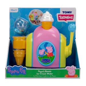TOMY Toomies Peppa Pig Bubble Ice Cream Maker Bubble Bath Toy - Toddler Bath Toys Bubble Maker - Peppa Pig Toy with Foam-Producing Pump Action - Ages 18 Months and Up