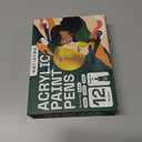 2 x ARTISTRO 12 Regular Paint Pens for Glass Marking, Rock Painting, Ceramic, Wood, Fabric, Scrapbooking, DIY Craft Making, Coloring - Acrylic Paint Markers Medium Tip 3mm (Multicolor)