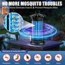 Electric Bug Zapper IndoorOutdoor, 1000V High-Efficiency Mosquito Killer with Replaceable Purple UVA Bulbs, Fly Zapper Killer Detachable Collecting Tray for Home Patio Backyard