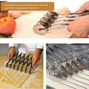 Adjustable Pastry Cutter, 5 Wheel Stainless Steel Dough Divider, Stainless Steel Expandable Pizza Slicer Multi-Round Pastry Knife Baking Cutter Roller Cookie Dough Cutter Divider (silver)