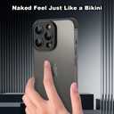 Metal Frameless Phone Case Compatible with iPhone 14 Pro Phone Models Minimalist Bumper Shell (Black Metal)