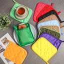 WILLBOND 12 Pieces Funny Pot Holders with Pocket for Kitchen Heat Resistant Oven Mitts Pot Pads for Baking Cooking Teacher Appreciation Christmas Housewarming Gifts