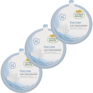 Citrus Magic Odor Absorbing Solid Air Freshener, Pure Linen, 8-Ounce, Pack of 3
