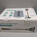 Cordless Vacuum Cleaner, 650W/55KPA/70 Mins Vacuum Cleaners for Home with Self-Standing, Anti-Tangle Brush, Smart Display and 1.8L Cup Cordless Stick Vacuum Cleaner for Pet Hair/Carpets (Gold)