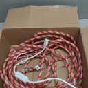 Joiedomi 40FT LED Candy Cane Rope Lights, Waterproof Outdoor 360 LED Christmas Decor Lights for Garden Yard Party Xmas Christmas Holiday Decorations (Red & Cool White)