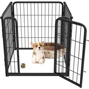 FXW Homeplus Indoor Dog Playpen, 24" H, 4 Panels, for Puppies & Small Dogs
Stress-free play, Heavy-duty, Semi-open design, Easy setup, Threshold-free gate, Expandable, Patented