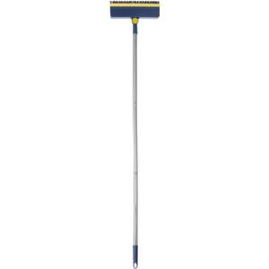 2-in-1 Window Screen Cleaning Brush, Double-Sided Mesh Cleaner Tool for Screens, Patio, Porch, Door and Window, Dry & Wet Use, Small Handheld Screen Brush for Dust and Grime (Blue & Gray)