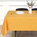sancua Rectangle Tablecloth - 70 x 90 Inch - Stain and Wrinkle Resistant Washable Polyester Table Cloth, Decorative Fabric Table Cover for Dining Tables, Buffet Parties and Camping, Gold