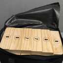 Outdoor Games Large Tower Stacking Game, 54 Wooden Blocks, Stack Up to 4 Ft Tall, Includes Carry Bag and Scoreboard, Backyard and Beach Lawn Yard Fun for Adults and Family (Natural)