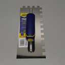 QEP Comfort Grip Stainless Steel Trowel Square-Notch 1/4" x 3/8" x 1/4"