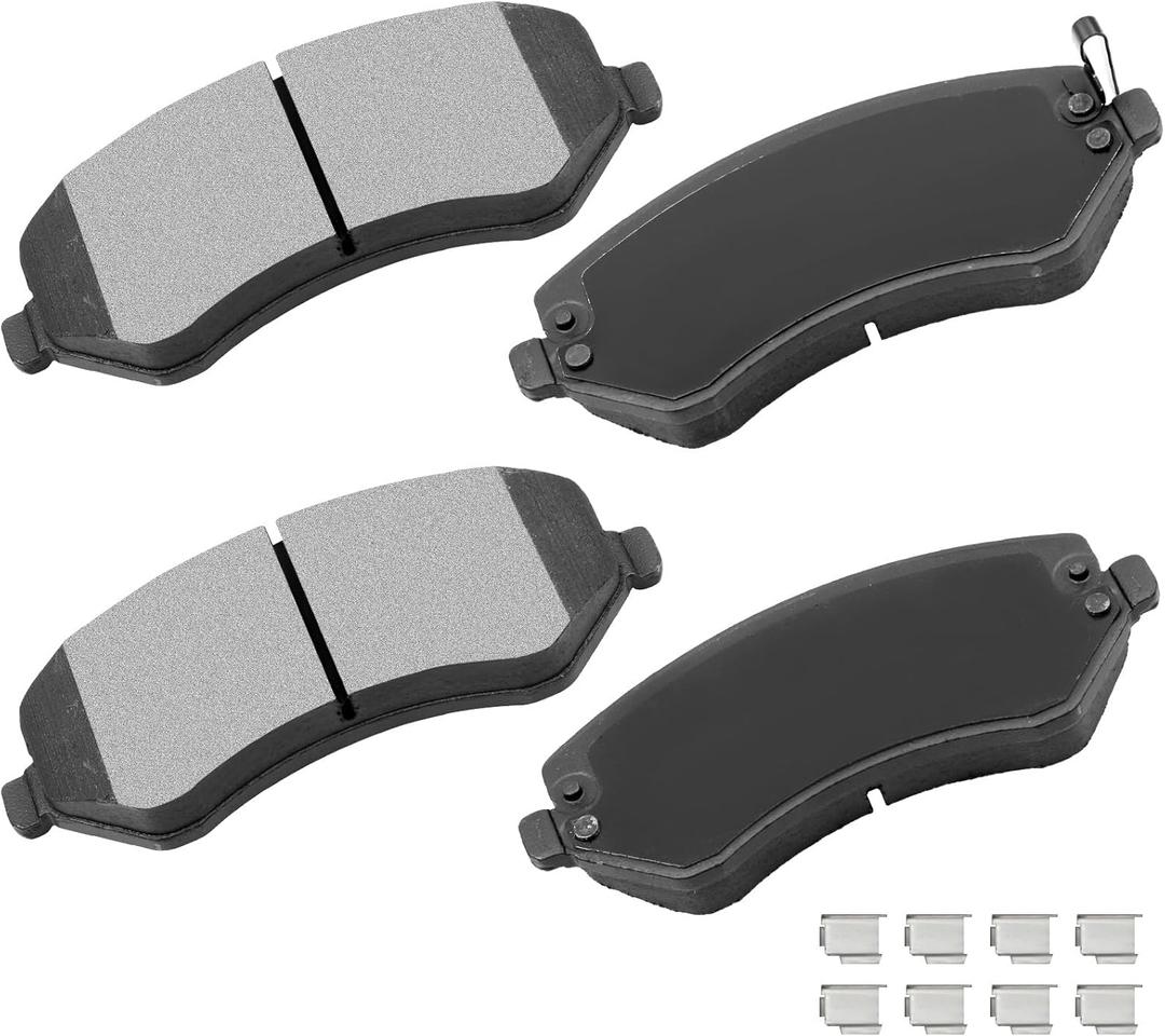 Cciyu D856 Front Ceramic Disc Brake Pads Kit Fit For Chrysler For Town & Country 2004-2007,For Voyager 2001-2003,For Dodge For Caravan 2001-2007,For Grand Caravan 2001-2004 4PCS