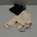 Wireless Bras for Women Wave Push Up No Underwire Bralettes Seamless Full Coverage Support Lift Everyday Bra (Large, Black+cream Skin)