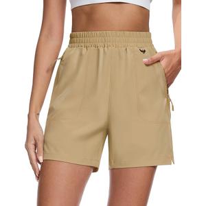 MAGCOMSEN Women's 5" Hiking Cargo Shorts UPF 50+ Quick Dry Lightweight Golf Athletic Casual Summer Shorts with Pockets, XL