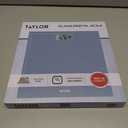 Taylor Digital Glass Bathroom Scale for Body Weight, Durable Platform, Digital Weighing Machine for People, Easy-to-Read Display, 350 lb Capacity, Slate Blue (11 x 11 Inch)
