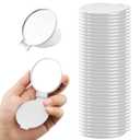 Yalikop 36 Pcs Compact Mirror Bulk Portable Round Makeup Mirror Mini Foldable for Purse Women Travel Daily Use Mothers Day Gifts (White)