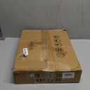 GBACHOOSE Sofa Armrest Tray Table for Couch, TV Tray Table 360° Flip-Over Panel Design & 360° Swivel Casters Swivel, C Shaped Sofa Side End Table for Couch, Bed, Chair, Living Room(Walnut)