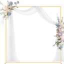 VEVOR Arch Backdrop Stand, 6.6 x 6.6 ft, Stable Structure, Easy Assembly, Square Gold Metal Arch Backdrop Stand for Wedding, Birthday Party, Graduation, Holiday Celebration, and Ceremony Decoration