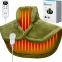 iDOO Heating Pad for Neck and Shoulders and Back, Birthday Gifts for Women Men Mom Dad, FSA Eligible Items Only List, Neck Heating Pad for Neck Pain Relief, ETL Safety Certified, 22'' x 24'' Green