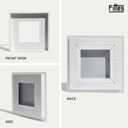 Fittes Framed Exhaust Mount [Luxe], Minimalist Solid Steel Bathroom Ventilation Fan Upgrade Cover for Wall or Ceiling, Easy 15-Min DIY Install, 14.25"x14.25" Cotton White