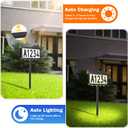 Brightever Solar Address Signs, House Number for Outside Waterproof, 3-Color LED Illuminated Address Plaques with Stake, Wall Mounted Solar Powered Light Up Address Numbers for Houses, 1-Pack (Black)
