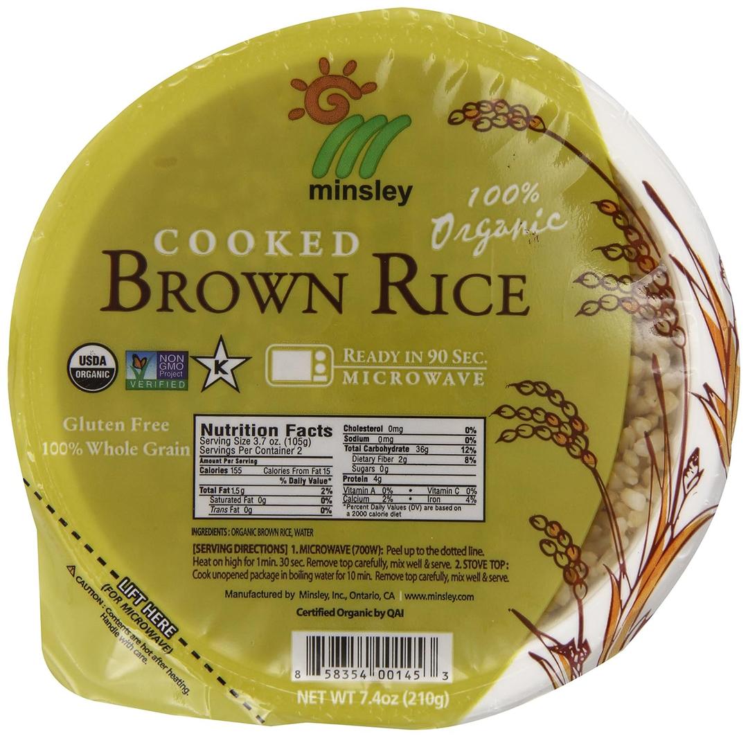 Steamed Brown Rice Bowl, Organic, Microwaveable, 7.4 OZ Bowls (Pack Of 12)
 (EXP 06/04/27)