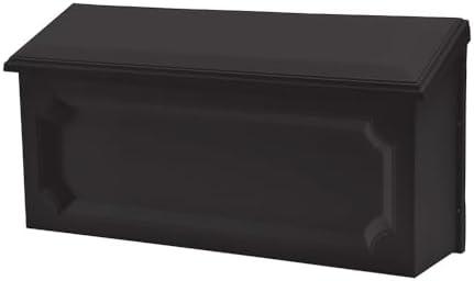 Architectural Mailboxes Windsor™ Wall-Mounted Mailbox for Outside, Rust-Proof Plastic Small Mail Box, Black