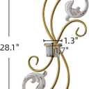 28 Inches Long Wall Candle Holder, Gold Metal Candle Wall Sconce