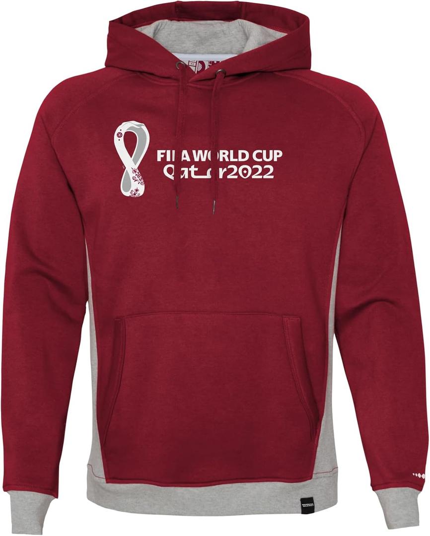 Outerstuff Men's FIFA World Cup Premium Fleece Hood (XX-Large, Burgundy)
