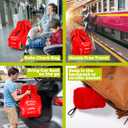 Qanoot Infant Car Seat Travel Bag for Airplane - Durable Gate Check Bag for Car Seats that fits easily on Convertible Car Seats, Infant Carriers & Booster Seats (Hand Carry Bag, Red)