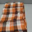 Romanstile Fall Checkered Tablecloth Rectangle - 54 x 96 Inch - Thanksgiving Brown Buffalo Plaid Cotton Flannel Table Cloths, Halloween Stain Resistant Washable Table Cover for Holiday/Party/Dining