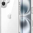 JETech Case for iPhone 16 Plus 6.7-Inch, Non-Yellowing Shockproof Phone Bumper Cover, Anti-Scratch Clear Back (Clear)