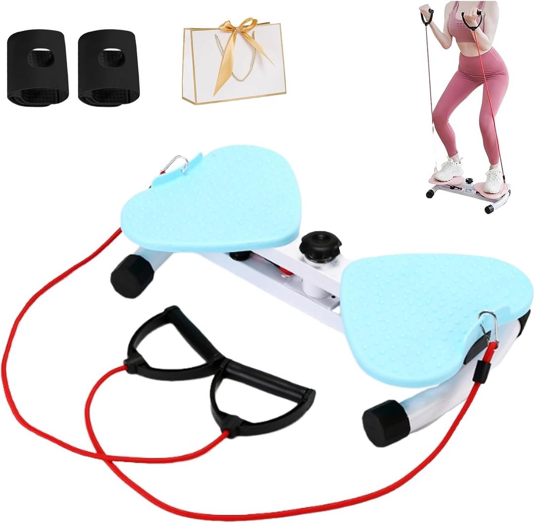 Twisting Waist Machine,2025 New Waist Twister Machine Exercise,Balance Board for Foot Massage and Weight Loss,Waist Twister Board with Loop Resistance Band,Noiseless Aerobic Waist Sculptor Twist (Pink)