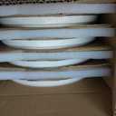 Line Porcelain Dinnerware Set, dish set for 8, Creamy White