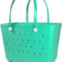 Beach Tote Bag for Women, Rubber Beach Bag Waterproof Sandproof, Extra Large EVA Tote Bag Boat Bag