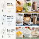 Milk Frother Handheld Electric Whisk with Stand & Batteries Coffee Latte