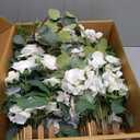 Ling's moment 17.5" Tall Standing Artificial Flowers Arrangements 4 pcs Wedding Aisle Runner Chair Decorations White Sage Centerpieces for Ceremony Reception Rose Floral Party Outdoor Decor