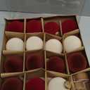 Christmas Decorations Indoor Tree Ornaments: 15pcs Large Flocked Velvet Christmas Decorations, 3.2" Luxury Red Brown Beige Xmas Ball Ornament Decor for Tree Fireplace Garland, Kids Home School Office