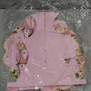 Zopeal 3 Tier Princess Birthday Cupcake Stand Party Decorations Floral Princess Cupcake Holder Pink Castle Crown Carriage Dessert Tower for Girls Birthday Theme Baby Shower Party Supplies