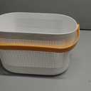 UUJOLY Plastic Storage Baskets with Handles, Shower Caddy Shelf Organizers Basket for Bathroom, Kitchen, Dorm Room, Yellow
