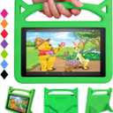 2019 10 Tablet Case(9th/7th/5th Generation,2019/2017/2015 Release) Incompatible with Nokia Sony 10in Tablet-SHREBORN Lightweight Shockproof Case with Cute Cat Handle Stand-Green