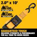 DEWALT Heavy-Duty Retractable Ratchet Straps, 8-Piece Kit, 2 inches x 120 inches