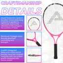 AMA SPORT Kids Tennis Racket for Junior Toddlers Starter Kit 17-25" Tennis Racquet for Girls and Boys with 420D Nylon Shoulder Strap Bag