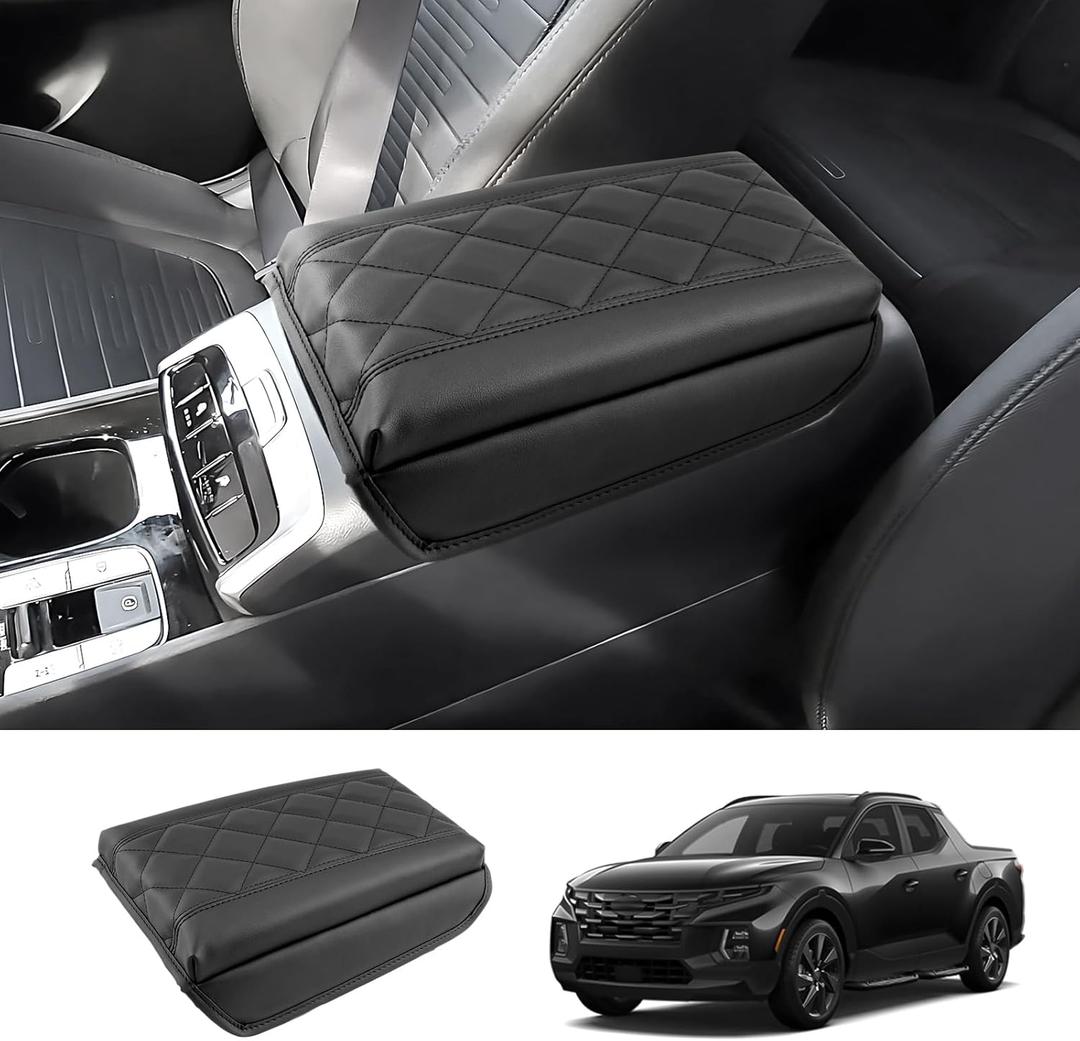 2022-2025 2026 Tucson Center Console Cover for Hyundai Tucson (SE/SEL/SEL Convenience/XRT/N Line/Limited), Waterproof&Cushion Leather Armrest Cover 2023 2024 2025 Tucson Accessories (Padded)