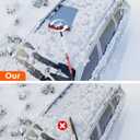DooGooCoo [Upgrade] Ice Scraper & Extendable Snow Brush for Car Windshield [Military-Grade Sturdy] - 360 Pivoting Brush Head with Silicone Grip for Effortless One-Swipe Clean on Auto (Large)