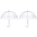 Clear Dome Umbrella, Durable Wind-Resistant Umbrella with Sturdy Bubble Design, Dome Canopy 32” Diameter, Set of 40 Pieces