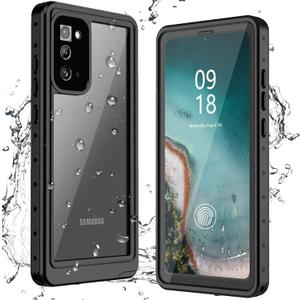 ANTSHARE for Samsung Galaxy Note 20 Case Waterproof, Built in Screen Protector 360 Full Body Heavy Duty Protective Shockproof IP68 Underwater Case for Samsung Galaxy Note 20 6.7inch(Black)