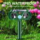 2 Pack Solar Ultrasonic Animal Repellent Outdoor,Waterproof Sonic Fortress Pro Animal Repeller Deterrent Devices with Motion Detector -Scare Deer,Cat,Squirrel,Rabbit,Dog,Raccoon,Skunk Garden Yard Farm