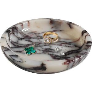 Jewelry Tray,5.5"x5.5" Marble Jewelry Tray for Entryway Table,Countertop Bathroom, Kitchen Dresser,Marble Tray,Waiting for Storage of Small Trinket,Home Decor Organizer (A2)