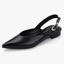 IDIFU Women's Flats Pointed Toe Slingback Dress Shoes for Women Comfortable Dressy Fashion Trendy Flat Shoes Work Bridal Wedding Office Cute Buckle Dress Flats, Size 6