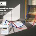 Tankless Water Heater Flushing Kit Includes 1/4HP Submersible Sump Pump with Two Adapters & 3 Gallons Pail with Bucket Lid Opener & Two 1/2 Dia X 6 PVC Hoses with Washers